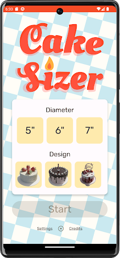 Android application Cakesizer screenshort