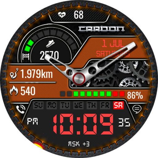 Hybrid CARBON Sport Watchface