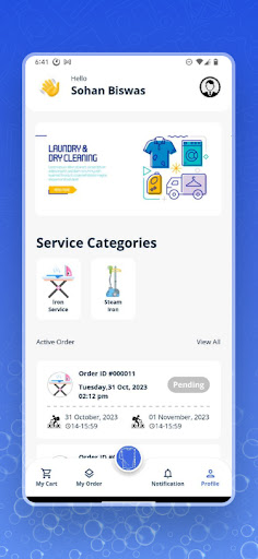 Android application Laundryflix: Laundry service screenshort