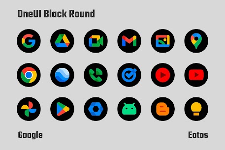 OneUI Black Round Icon Pack MOD APK 4.6 (Patch Unlocked) 2