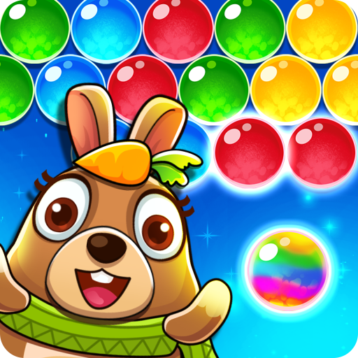 Bunny pop bubble pet puzzle logo