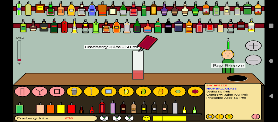Juego del bartender
