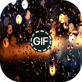 Raindrops Animated Images Gif icon