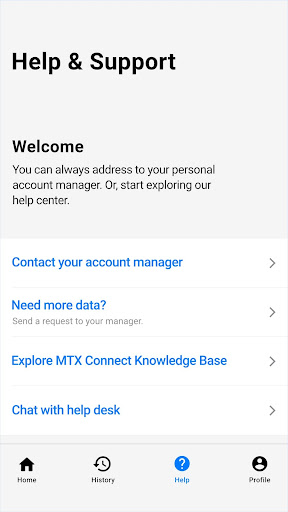 MTX Connect for Business Screen 3