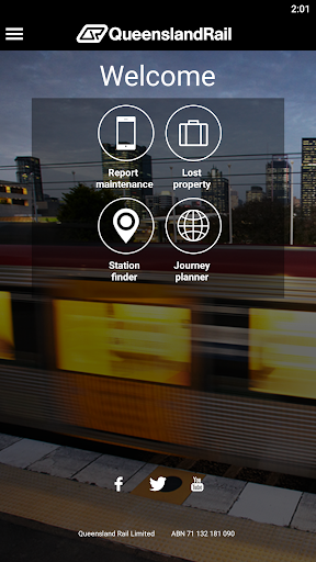 Android application Qld Rail screenshort