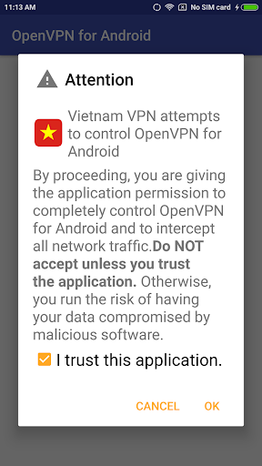 Vietnam VPN - Plugin for OpenVPN 3.4.2 Screenshots 3