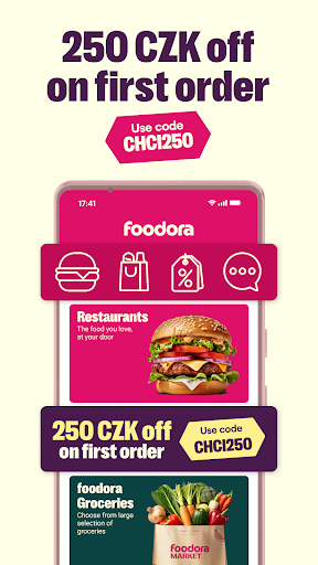 Android application foodora: Food & Groceries screenshort