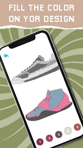 Sneakers Pixel Color By Number Screen 2