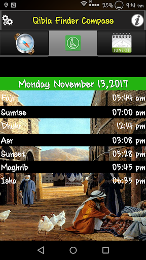 Qibla finder Compass, Prayers, Islamic Calender