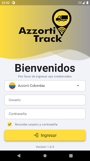 Android application AzzortiTrack screenshort