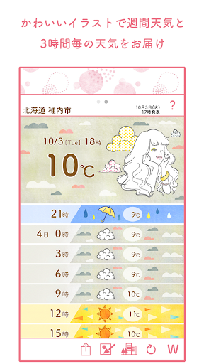 かわいい天気予報3 Apk 1 3 On Pc Mac Appkiwi Apk Downloader