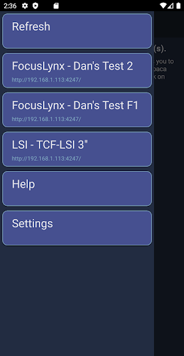 Android application Optec Remote screenshort