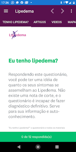 Android application Lipedema screenshort