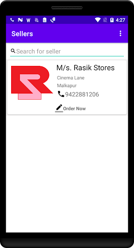 Android application Rasik Stores - Malkapur screenshort