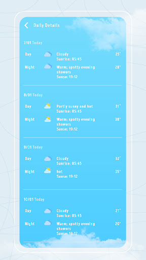 Weather forecast Accurate weather reports