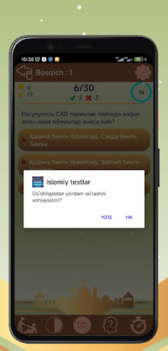 Islomiy testlar Screen 3