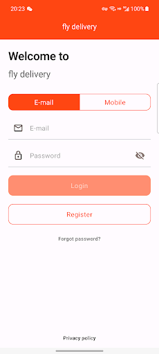 Android application fly delivery screenshort