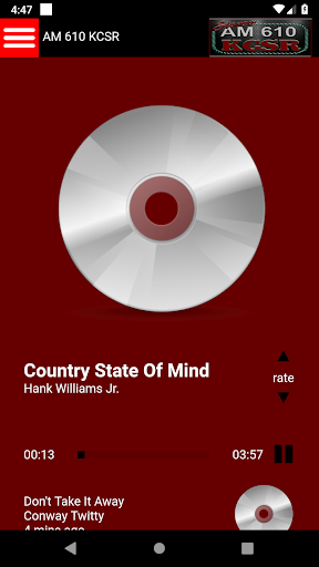 Android application KCSR Radio screenshort