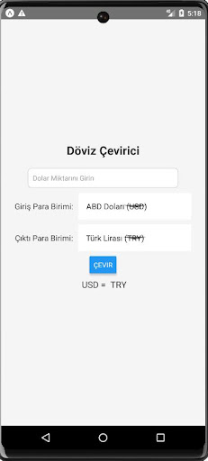 Android application Currency Converter screenshort