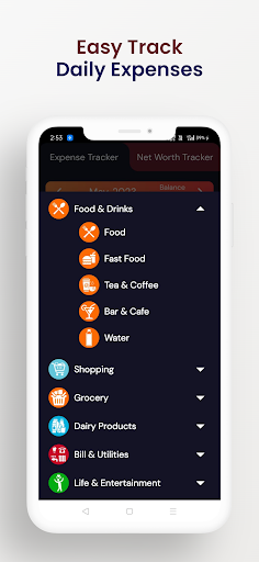 Expense & Net Worth Tracker Screen 3