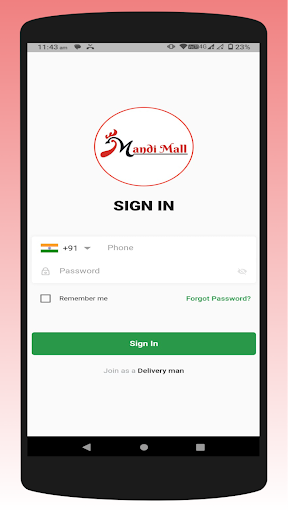 Android application Mandi Mall DeliveryMan screenshort