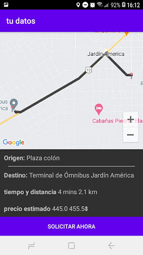 Android application conexiones screenshort