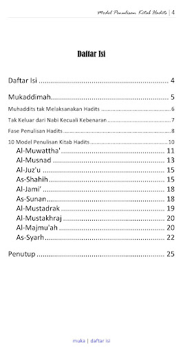 Model Penulisan Kitab Hadits Screen 2