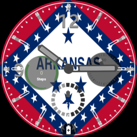 Arkansas Flag Watchface Screen 2