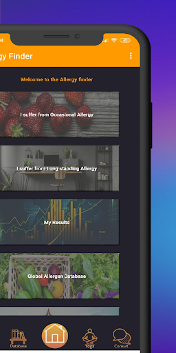 Android application ENTina - Allergy Finder screenshort