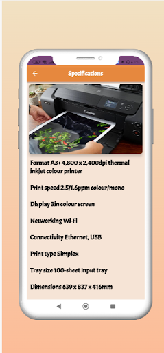 Canon Pixma Pro 200 guide Screen 3