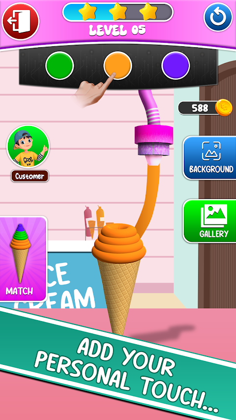 Ice Cream Cone Game -ASMR Gameのおすすめ画像3