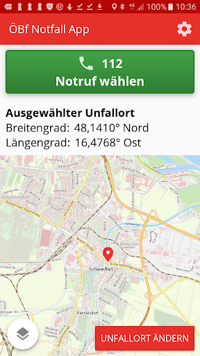 Android application ÖBf Notfall App screenshort