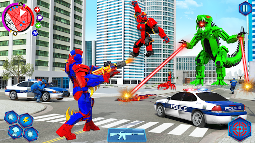 Screenshot 21 Limo Car Dino Robot Car Game android