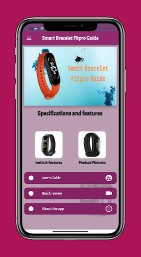 Android application Smart Bracelet Fitpro Guide screenshort