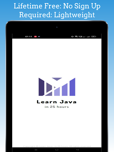 Android application Learn java - in 25 hours screenshort