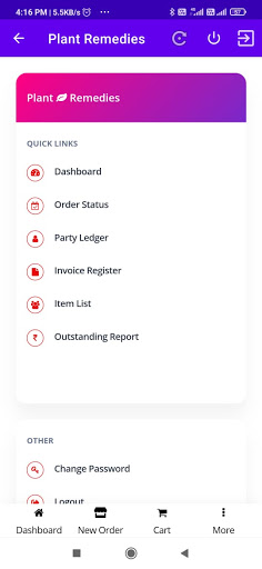 Plant Remedies Pvt. Ltd. App Screen 2