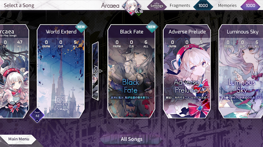 Arcaea - New Dimension Rhythm Game 3.6.4 screenshots 3