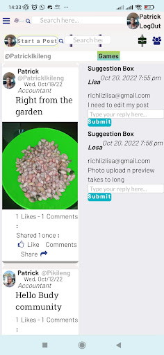 Android application Budytalk screenshort