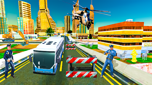 Android application US Police Bus coach Simulator screenshort