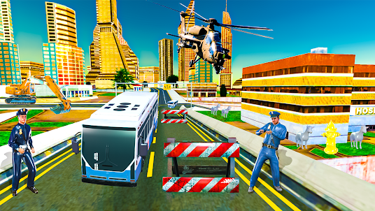 US Police Bus coach Simulator