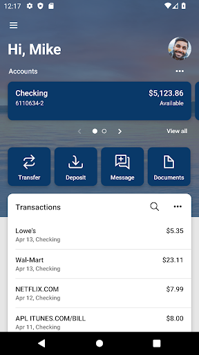 Texas Bank Mobile Banking Screen 2