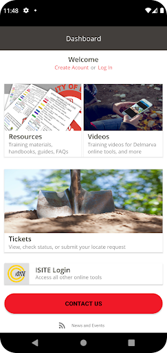 Android application Delmarva 811 screenshort