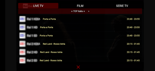 Ligea IPTV Player Screen 3
