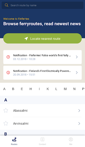 Finferries Screen 2
