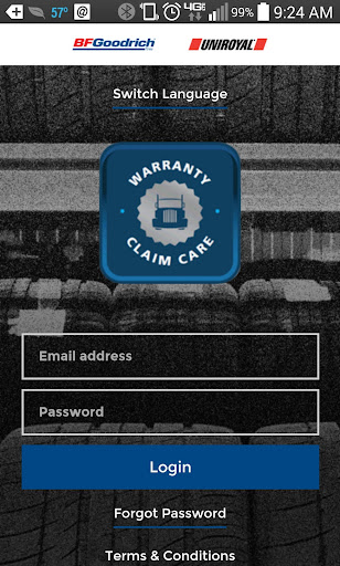 Android application Warranty Claim Care screenshort