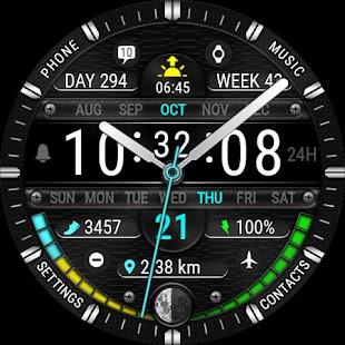 Captura de tela do mostrador do relógio Futorum H17 Hybrid