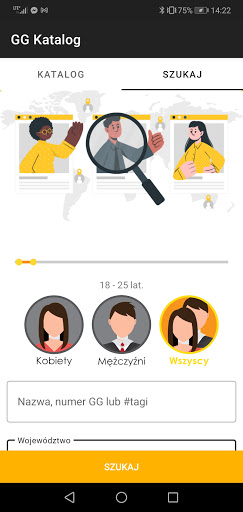 Android application GG Katalog - Szukaj ludzi screenshort