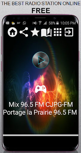 Android application Mix 96.5 FM CJPG-FM Portage la screenshort