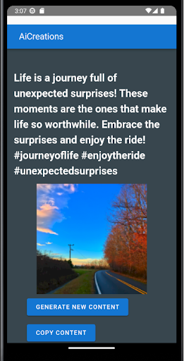 Android application InstaGPT - Generate Posts w/AI screenshort