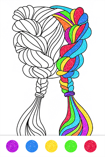 Braid Girls Coloring Game